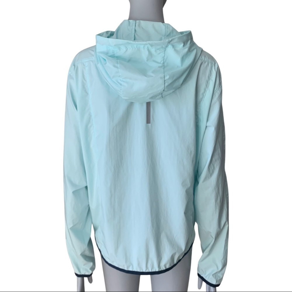 New Balance for J. CREW Dover Hooded Jacket in Aqua Sky Lightweight Windbreaker - Picture 6 of 16
